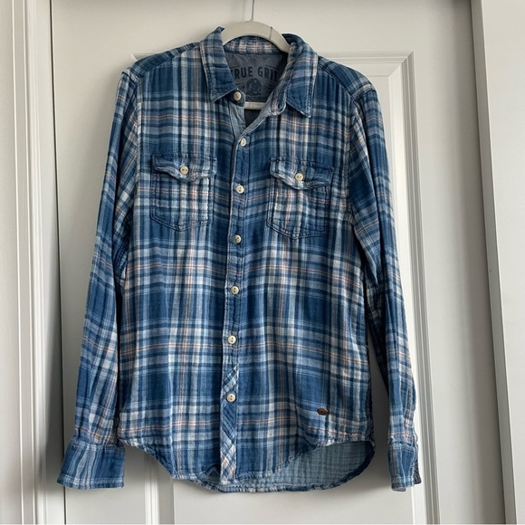 True Grit Shirts True Grit 0 Cotton Plaid Long Sleeve Shirt Size M